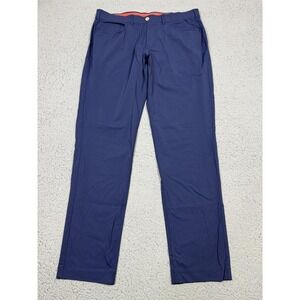 Redvanly Pants Mens Large Blue Chino Stretch Golf Casual Lightweight Performance